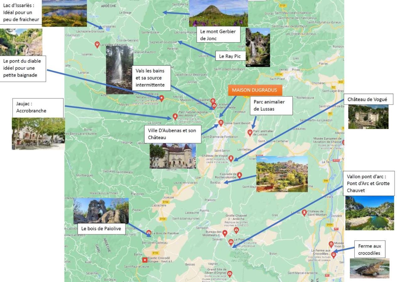 La Villa Des Papillons De Dugradus Aubenas Zewnętrze zdjęcie